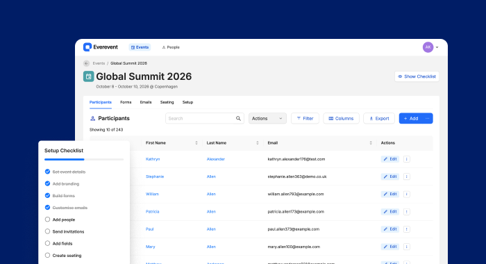 Everevent
      participant management interface