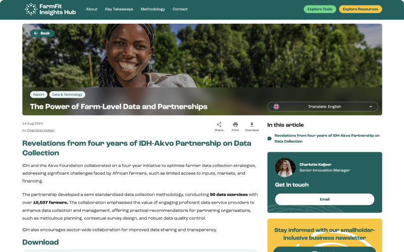 Farmfit Intelligence Website Benchmarking Wizard
